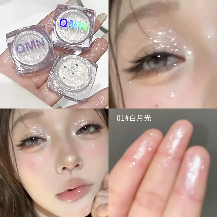 美晕！爆闪的碎钻高光粉!高光闪粉眼影细闪银色粉色爆闪身体高光