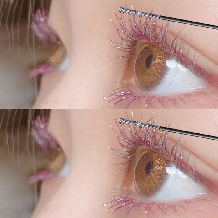 仙女落泪碎钻睫毛膏防水细头拉长不晕染不脱妆初学者亮晶晶大眼女