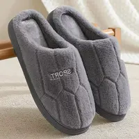 2025棉拖鞋男士秋冬季爆款居家厚底保暖防滑舒适毛绒情侣包头拖女