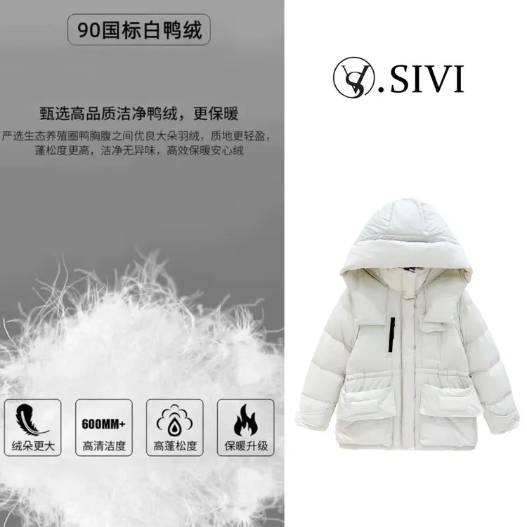 熙薇轻奢气质羽绒服【落雪无情】冬季新款时尚外套F7118