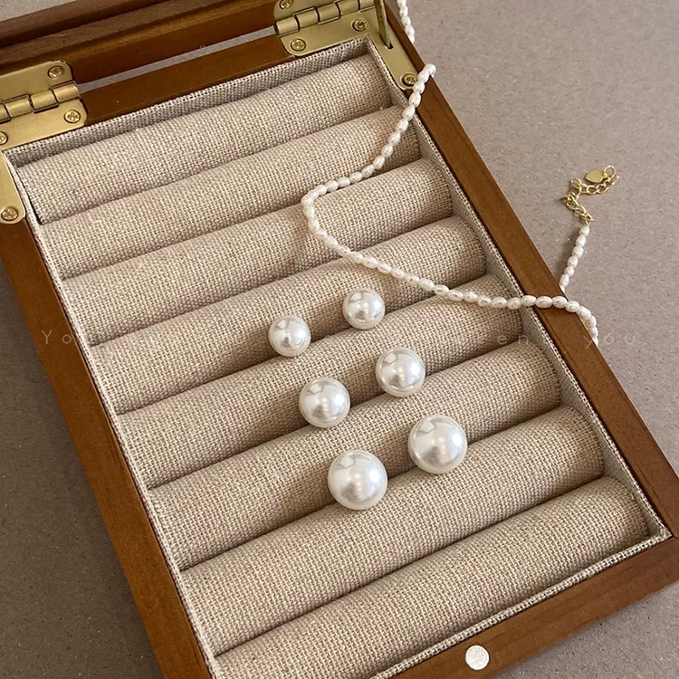 米丁 铜合金仿珍珠耳饰 轻奢长款大两戴女耳环新款潮高级感耳饰