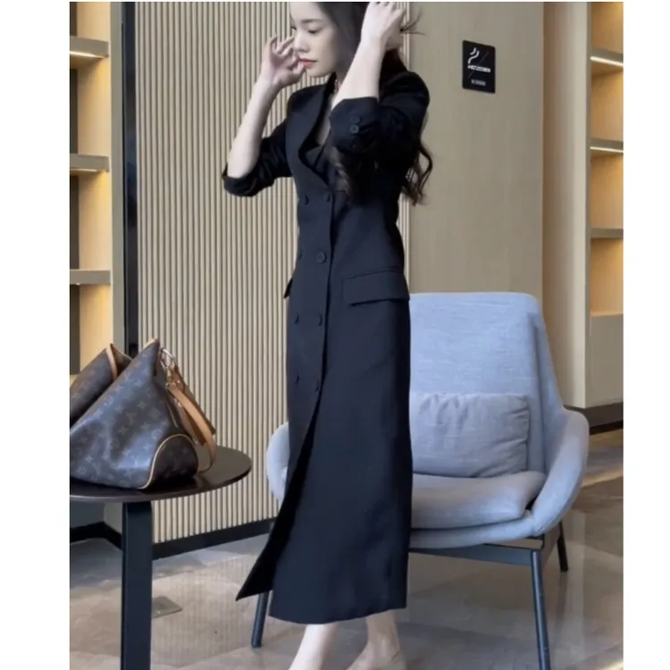 风衣女款气质网红洋气时尚轻熟风设计感开叉轻奢春秋小众修身