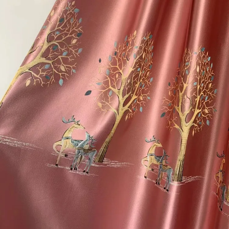 高档加厚轻奢遮光隔热窗帘成品卧室遮阳现代阳台欧式绣花定制客厅