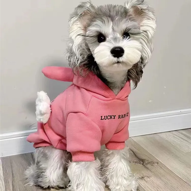 可爱猫咪狗狗衣服加绒中小型犬秋冬季雪纳瑞泰迪博美保暖防掉毛潮