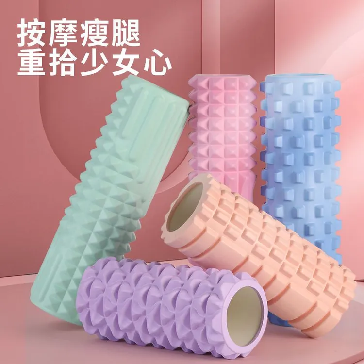 泡沫滚轴按摩滚筒腿部狼牙棒肌肉放松滚按摩轴瑜伽柱放松神器舒缓
