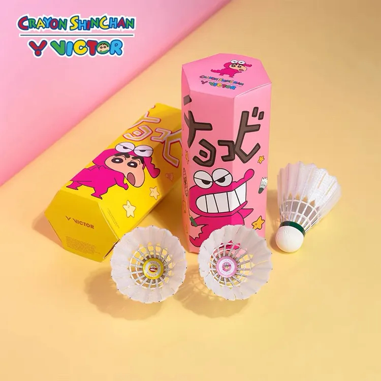 威克多VICTOR胜利羽毛球碳音球NCS-CS耐打球蜡笔小新联名3只装