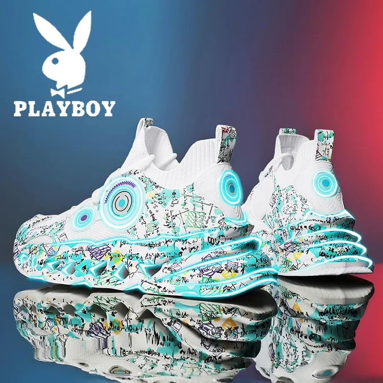 PLAYBOY男鞋2025秋季透气百搭网面运动鞋青少年透气网面男士老爹