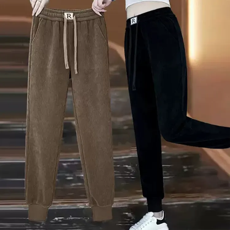 休闲宽松运动裤女2023秋季新款束脚时尚高腰显瘦韩版洋气百搭长裤