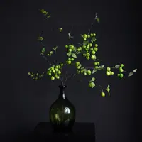 赞米家设计师款永生小苹果仿真花客厅家具摆件装饰手工花瓶套装