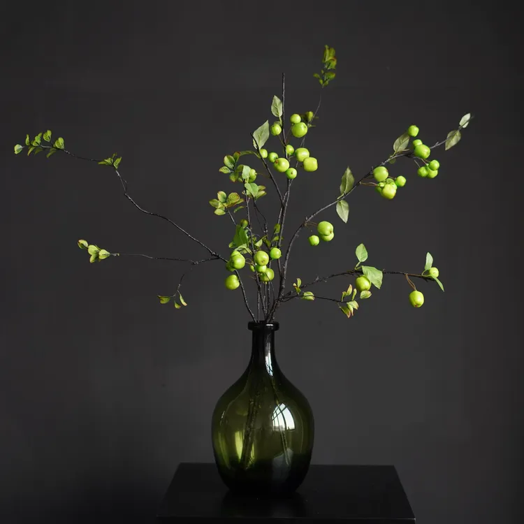 赞米家高端小苹果仿真花清新仿真果子家居摆件装饰简约风玄关