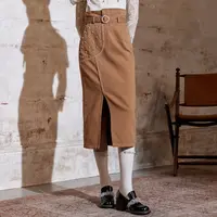 【高高甄选】牛仔铅笔裙女秋季高腰半身裙中长款