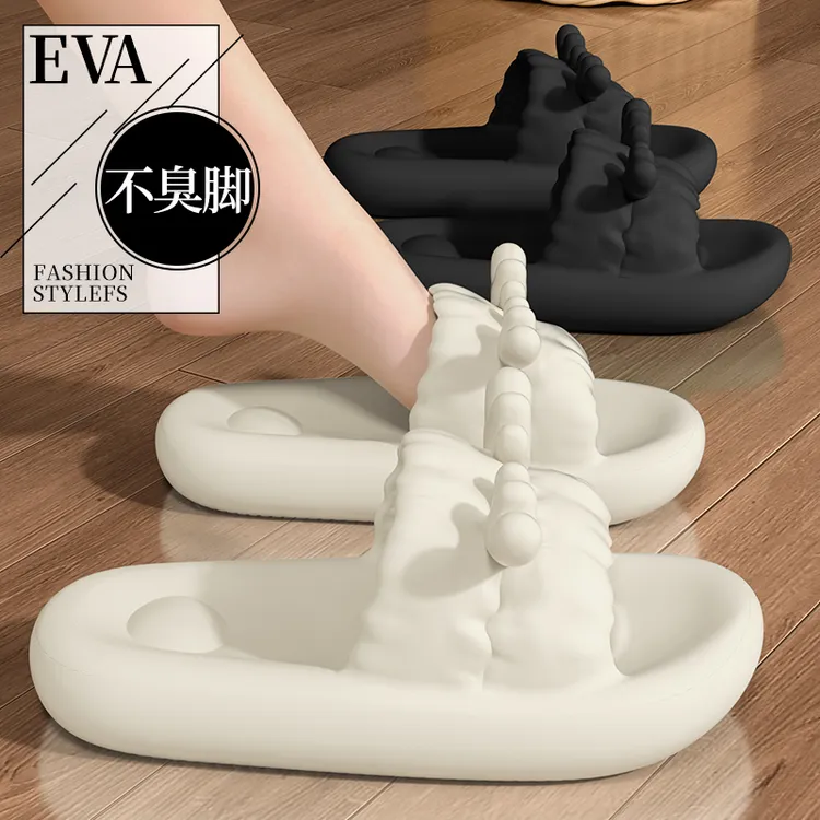 向伦家居拖鞋女2024新款浴室洗澡防滑家用踩屎感凉拖鞋女外穿厚底