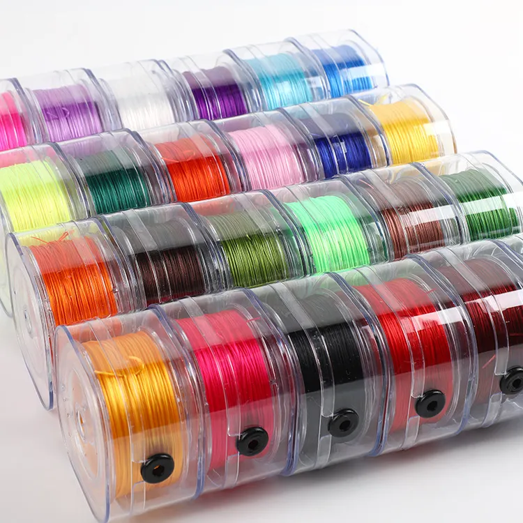 方盒扁丝弹力线 手工串珠配件彩色弹力线 饰品编织手链串珠绳现货