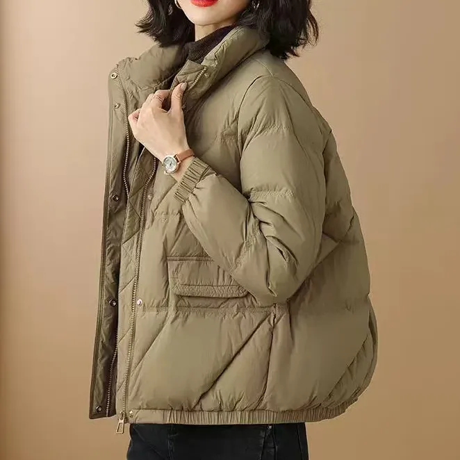 棉服女短款2025新款韩版宽松洋气棉衣连帽小个子面包服外套棉袄潮