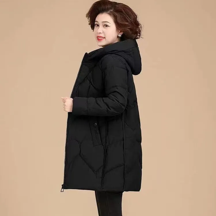 2023新款冬天棉衣女中长款修身大码洋气棉服女冬季外套加厚棉袄潮