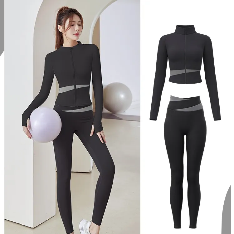 Kava Gie运动两件套装女两件套瑜伽健身运动健身服瑜伽服跑步运动