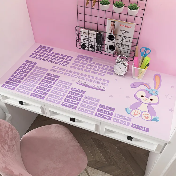 学生学习专用书桌垫99九九乘法口诀表拼音字母表儿童写字台桌布