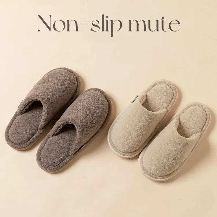 日式静音棉拖鞋女士秋冬季室内居家防滑防臭保暖耐磨情侣男士拖鞋
