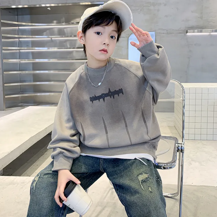 男童春装卫衣2025新款中大童春秋款儿童装帅气秋季男孩洋气上衣潮