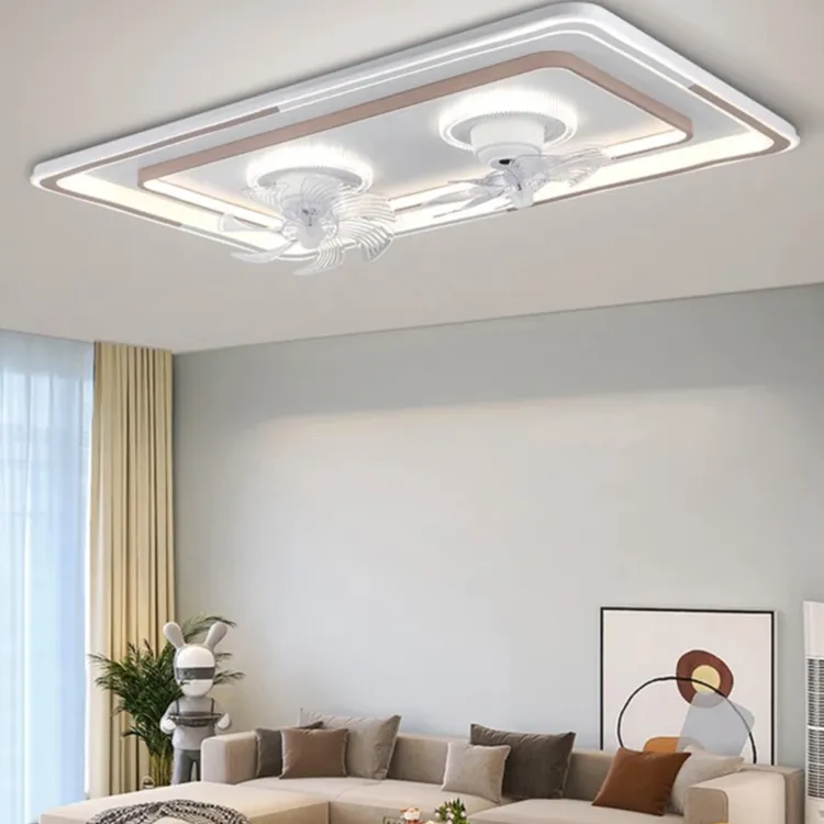 2025新款客厅现代轻奢简约LED节能护眼光源客厅智能静音风扇灯！！！