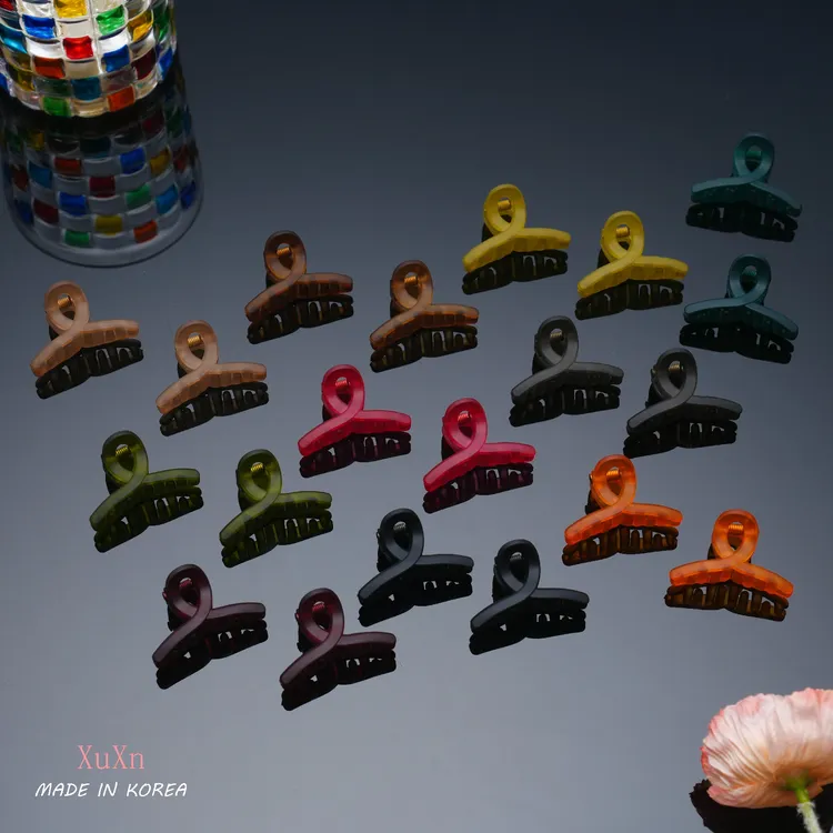 韩国BY迷你磨砂小衣架4CM小抓夹后脑勺发量多发夹抓夹ins小件饰品