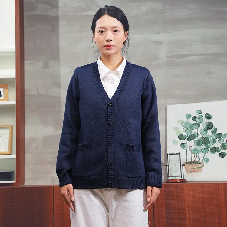 护士毛衣外套开衫加厚宽松大码外穿保暖厂家毛衣针织衫春秋秋冬