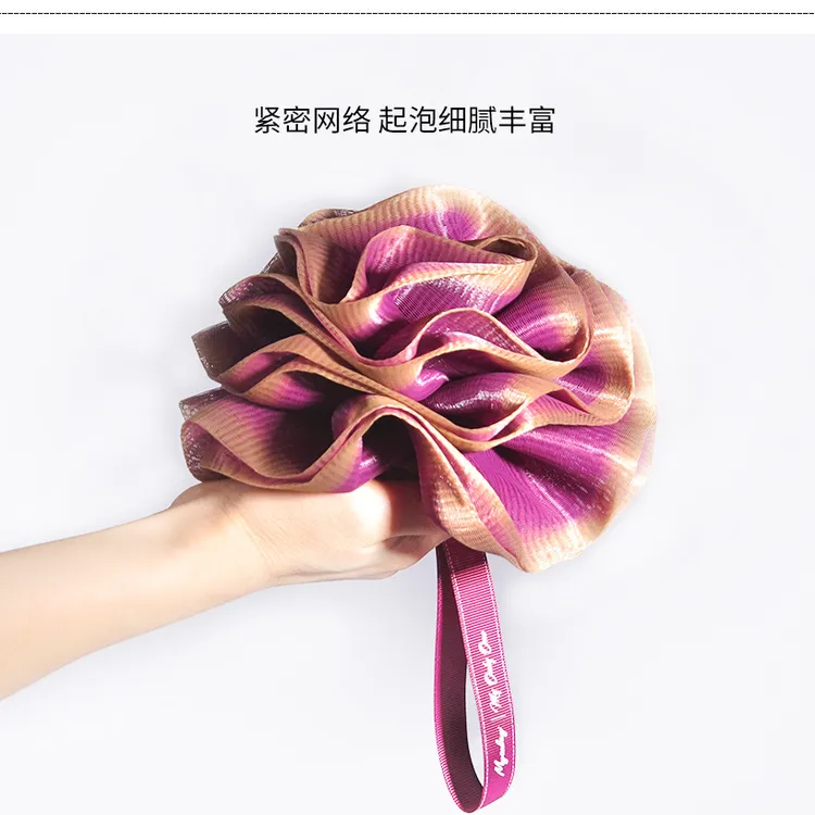 手工不松散大号玫瑰沐浴球浴花起泡搓澡巾柔软搓背细腻沐浴花