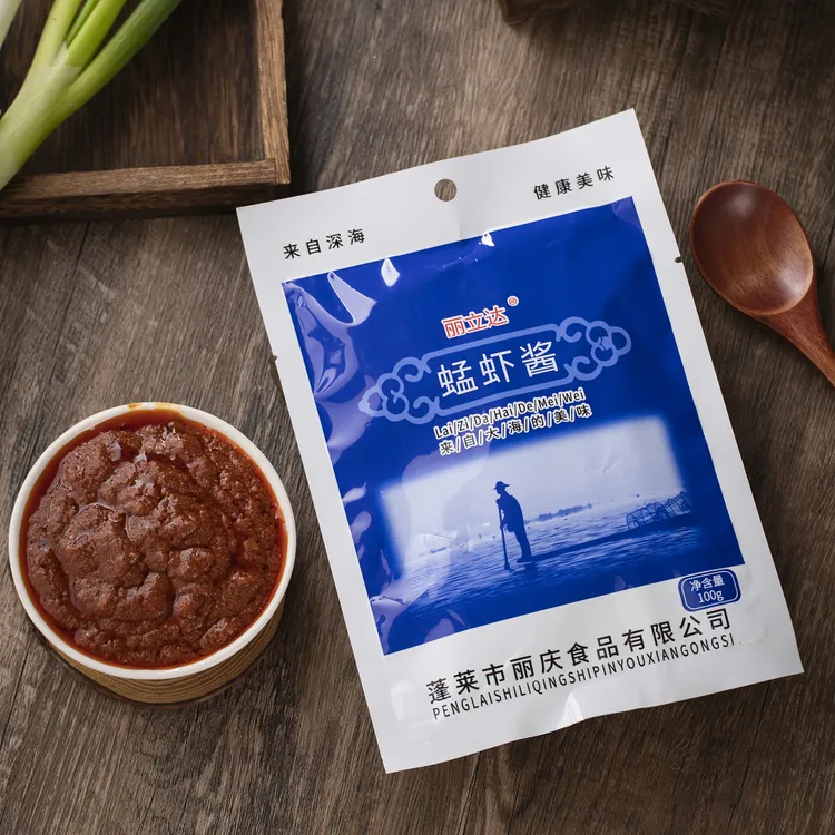 烟台特产优质蜢虾酱烹饪家常做法每包100克即食虾酱原味海鲜酱