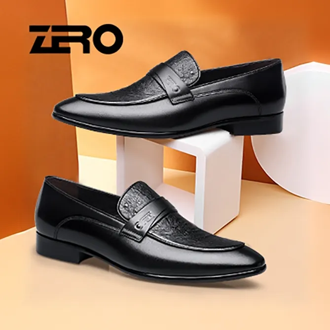 「墨痕」ZRO零度男鞋真皮商务正装鞋时尚高端轻奢舒适德比鞋男婚鞋