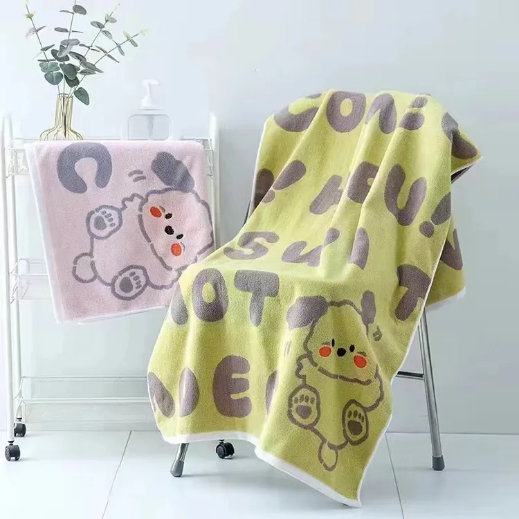 加厚加大速干洗澡纯棉浴巾100%棉毛圈纯棉不掉色不掉毛超吸水亲肤