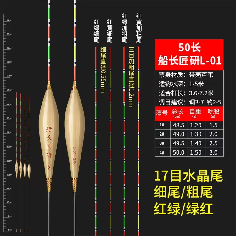 L01水晶尾枣核行程漂黑坑正钓偷驴休闲野钓鲫鲤综合浮漂芦苇漂