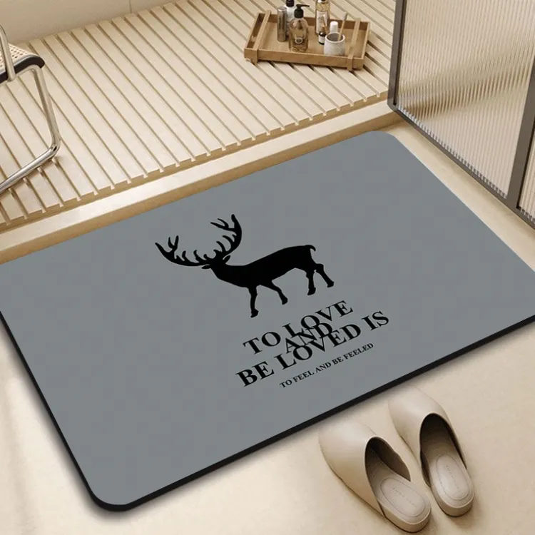 新款硅藻泥加厚浴室吸水垫吸水防滑垫家用卫生间速干防滑易清洗垫