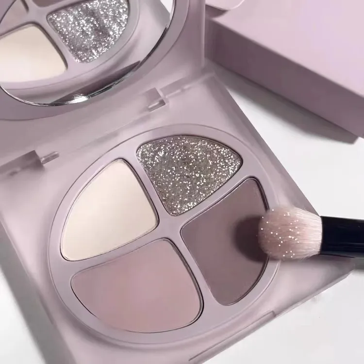 李佳琪推荐纯欲爆闪眼影裸色系列女四色日常妆大地灰紫色2024新款
