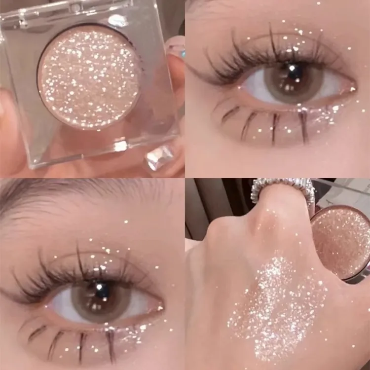 爆款牛郎织女单色眼影细闪粉提亮晶晶爆闪高光化妆多色平替正品