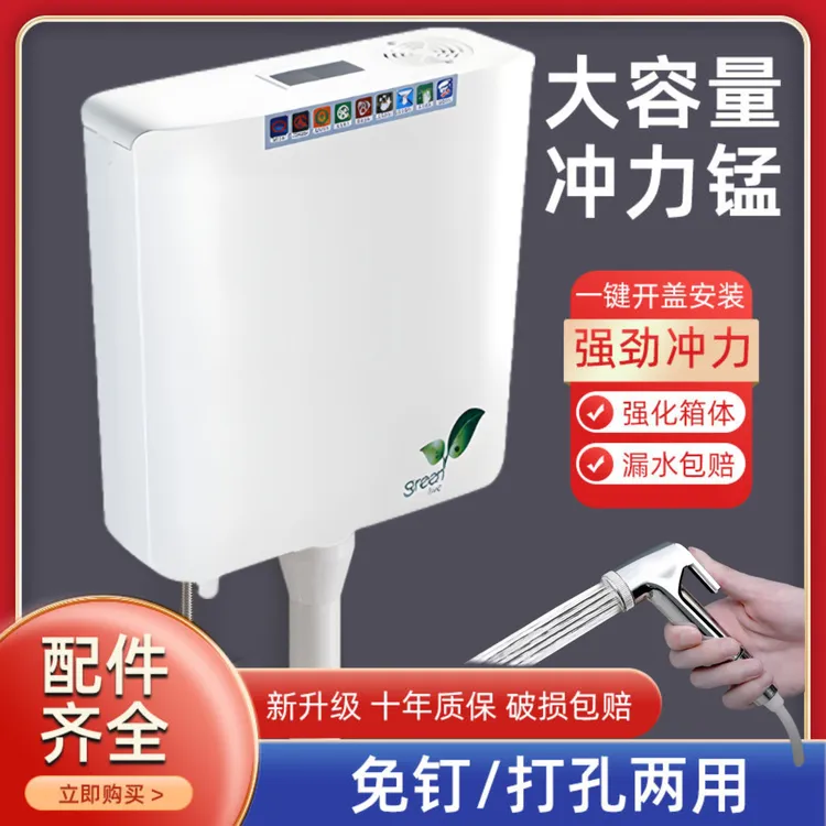 官方正品免打孔挂式出水冲水箱节能厕所冲水箱一体式通用全套