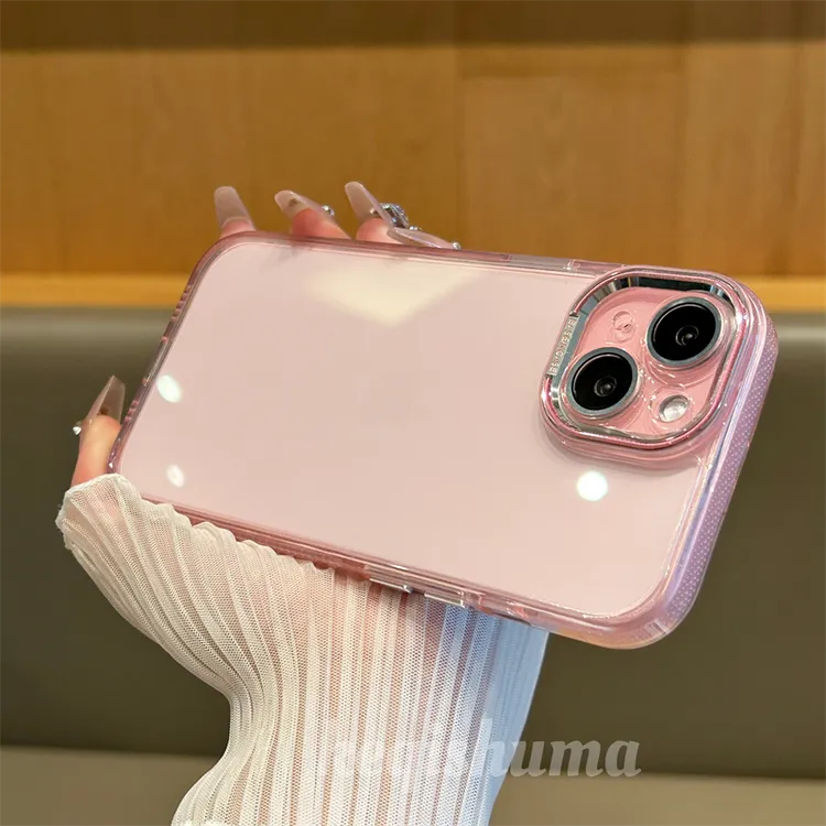 个性简约亚克力适用苹果15手机壳防摔iPhone16/17promax带镜头膜