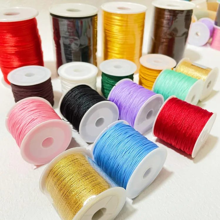 72号玉线手工编织红绳编绳加长方便串珠红色耐磨diy手串弹力绳