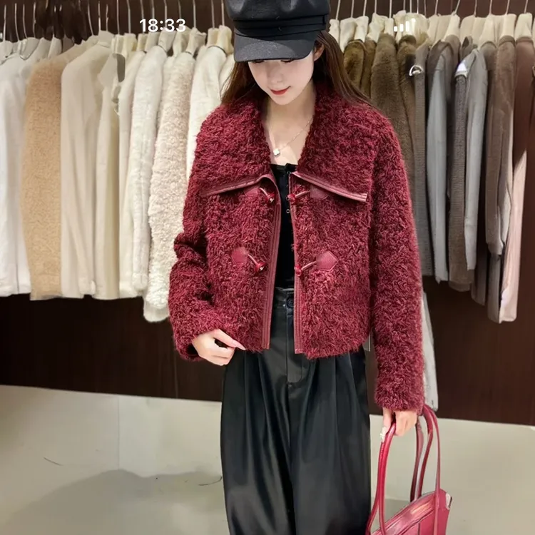 时尚小香风百搭休闲外套气质女款冬季保暖厚外套