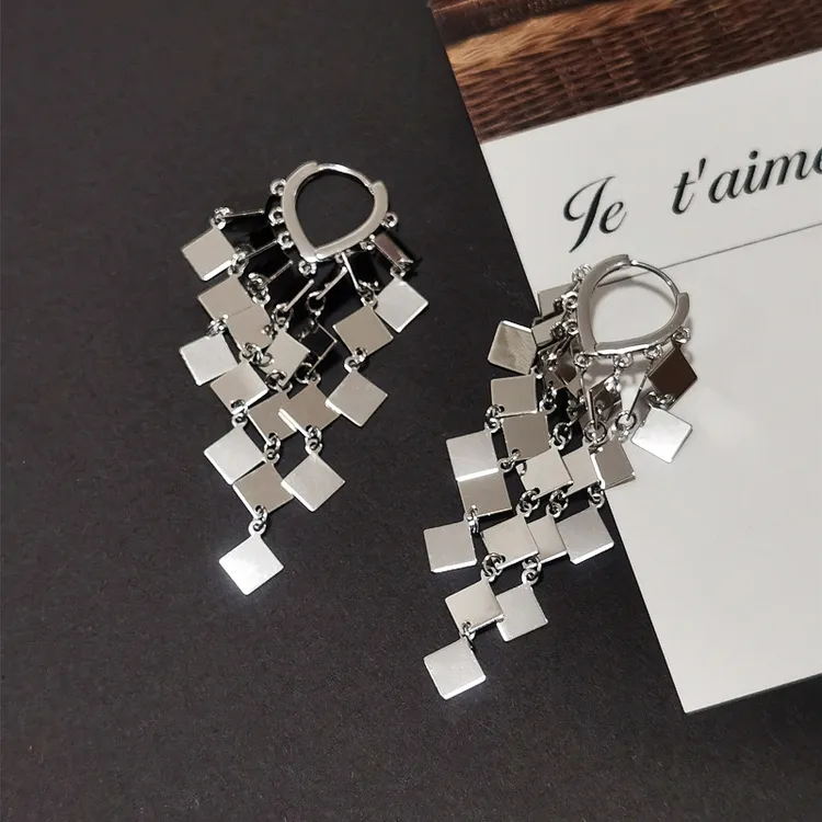 925银耳饰 S925银耳扣超闪高级感纯银大耳环小众通体银镀金轻奢