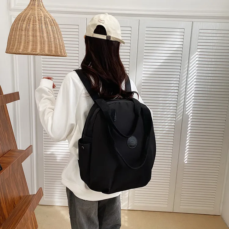 休闲手拎包时尚百搭双肩包女ins高级质感手提包潮轻便学生双肩包