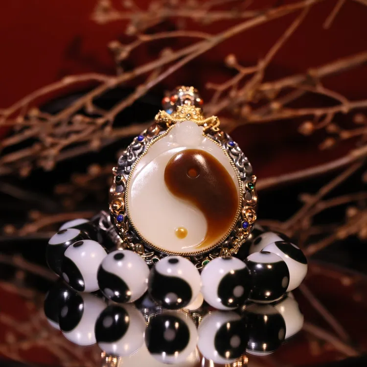 【新疆马爷珠宝】糖白阴阳八卦