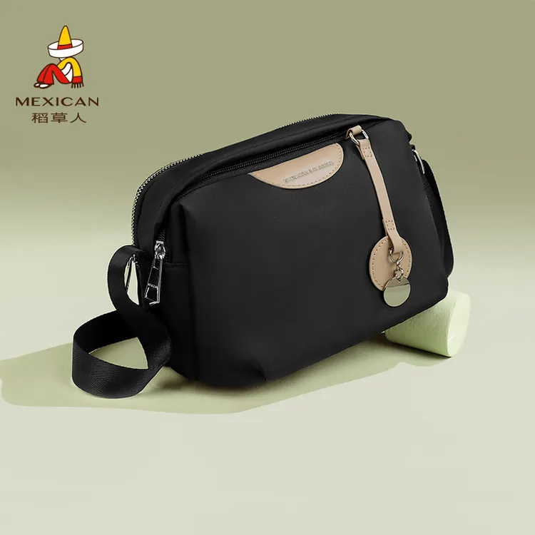 稻草人女士包包2025新款流行单肩包布包女百搭小方包斜挎女包正品