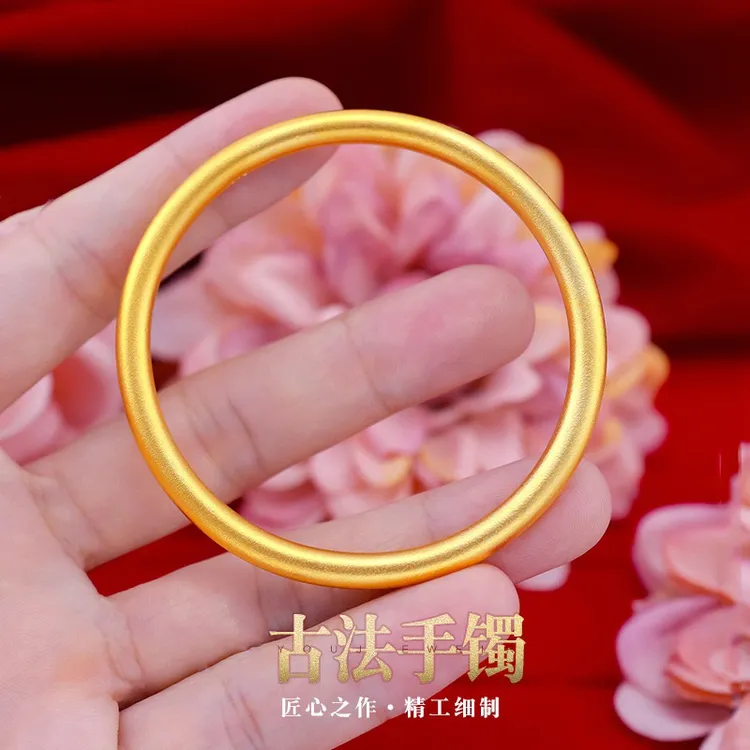 铜合金手镯 （5N素圈古法传承手镯）女士经典磨砂传承百搭手镯