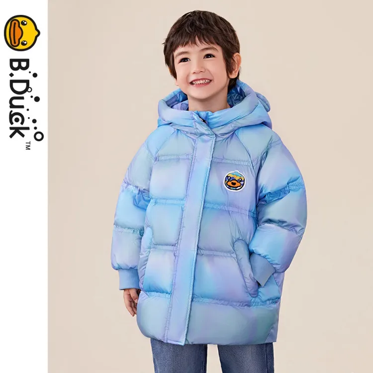 B.Duck小黄鸭童装男童羽绒服冬季晕染潮流连帽保暖外套BF5416077