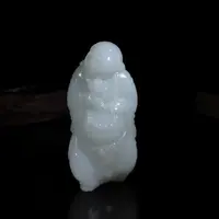 【豫人豫品】j1884天然和田玉羊脂白玉弥勒佛