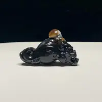  【豫人豫品】 和田玉吊坠楼兰三色俏色巧雕龙鱼H1