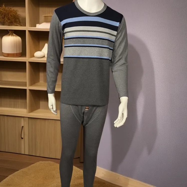 秋衣秋裤男士男款针织简约宽松灰色保暖秋冬男士男款针织简约宽松