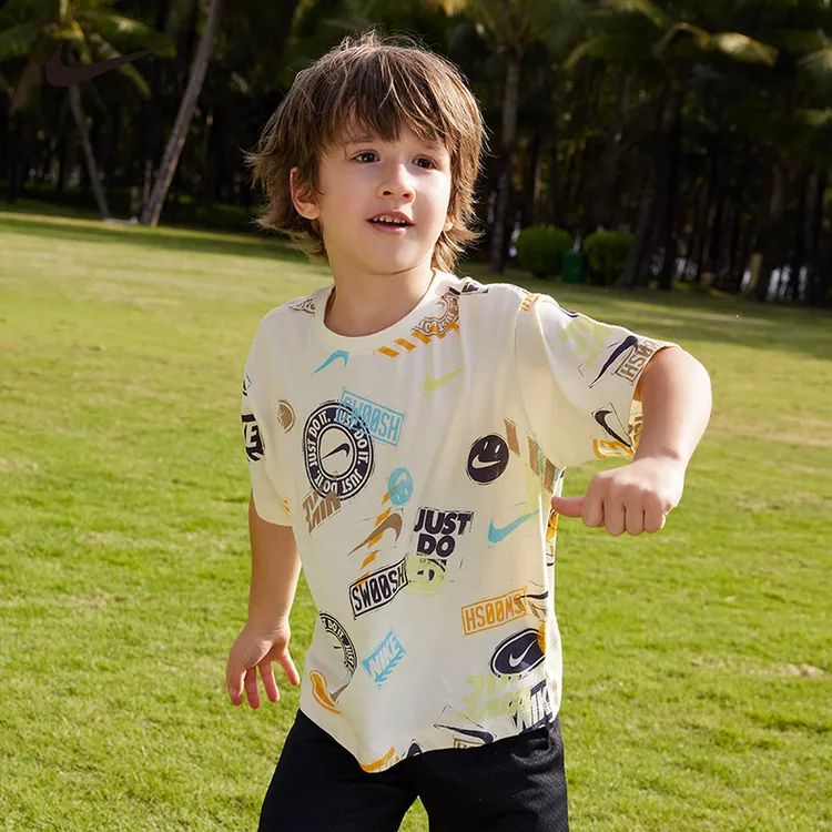 Nike耐克儿童装男童时尚休闲透气百搭夏季新款短袖T恤NKB-TE-K979