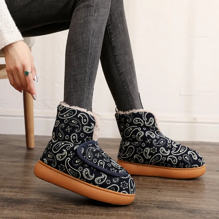 2025新款 加绒加厚棉鞋居家防滑耐磨棉拖鞋包跟厚底保暖手工棉鞋