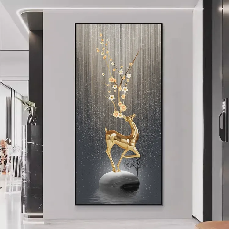 玄关自粘装饰画墙贴过道走廊贴画北欧现代房间贴纸壁纸客厅墙纸